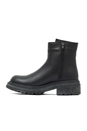 Bueno Shoes Siyah Deri Kadın Düz Bot 01wd2108