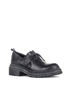 Bueno Shoes Siyah Deri Kadın Klasik Ayakkabı 01wd2105
