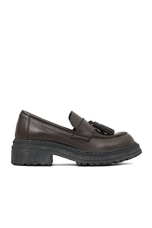 Bueno Shoes Kahverengi Deri Kadın Klasik Ayakkabı 01wd2109