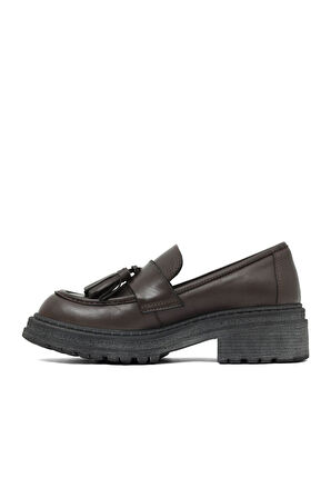 Bueno Shoes Kahverengi Deri Kadın Klasik Ayakkabı 01wd2109