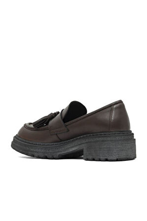 Bueno Shoes Kahverengi Deri Kadın Klasik Ayakkabı 01wd2109