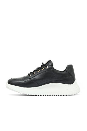 Bueno Shoes Siyah Deri Kadın Spor Ayakkabı 16wa8153