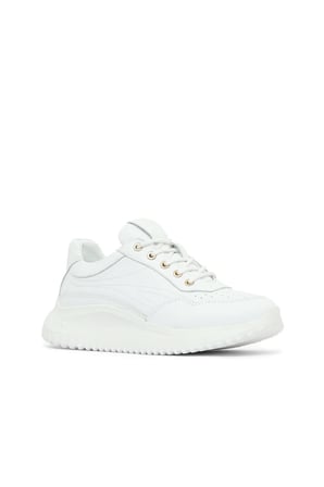 Bueno Shoes Beyaz Deri Kadın Spor Ayakkabı 16wa8153