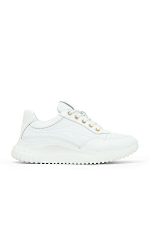 Bueno Shoes Beyaz Deri Kadın Spor Ayakkabı 16wa8153