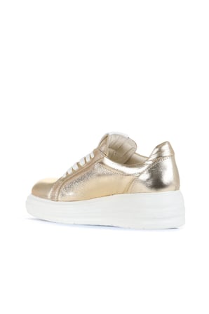 Bueno Shoes Altın Trf Deri Kadın Spor Ayakkabı 16wa8191