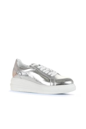 Bueno Shoes Gümüş Trf Deri Kadın Spor Ayakkabı 16wa8191