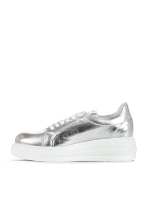 Bueno Shoes Gümüş Trf Deri Kadın Spor Ayakkabı 16wa8191