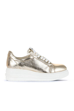 Bueno Shoes Altın Trf Deri Kadın Spor Ayakkabı 16wa8191
