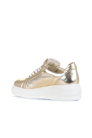 Bueno Shoes Altın Trf Deri Kadın Spor Ayakkabı 16wa8191
