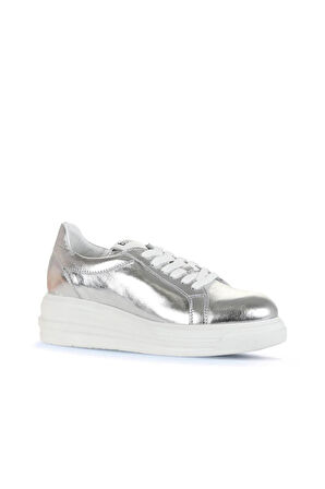Bueno Shoes Gümüş Trf Deri Kadın Spor Ayakkabı 16wa8191