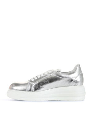 Bueno Shoes Gümüş Trf Deri Kadın Spor Ayakkabı 16wa8191