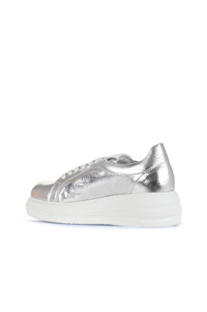 Bueno Shoes Gümüş Trf Deri Kadın Spor Ayakkabı 16wa8191