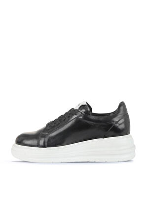 Bueno Shoes Siyah Trf Deri Kadın Spor Ayakkabı 16wa8191