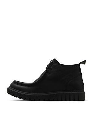Bueno Shoes Siyah Deri Kadın Düz Bot 01wz5206