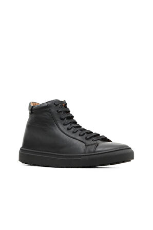 Bueno Shoes Siyah Deri Kadın Düz Bot 01wz7700