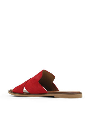 Bueno Shoes Kırmızı Alf Süet Kadın Düz Terlik 01wa5710