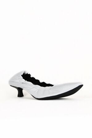 Bueno Shoes Beyaz Deri Kadın Topuklu Ayakkabı 30wa24268