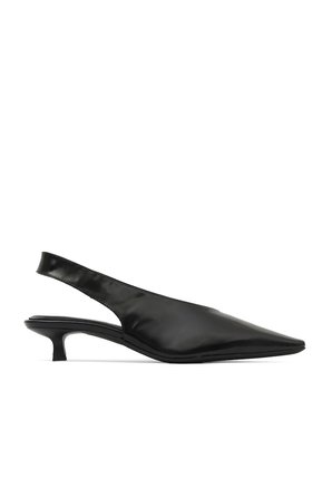 Bueno Shoes Siyah Açma Deri Kadın Topuklu Ayakkabı 30wa24277