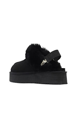 Bueno Shoes Siyah Süet Kadın Az Topuklu Terlik 05ag6104054