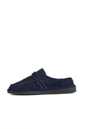 Bueno Shoes Lacivert Süet Kadın Düz Terlik 05wt104