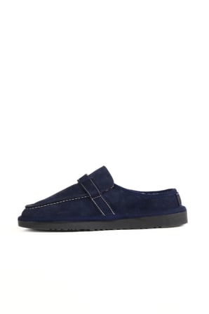 Bueno Shoes Lacivert Süet Kadın Düz Terlik 05wt104