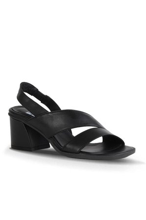 Bueno Shoes Siyah Deri Kadın Topuklu Sandalet 01wa3502