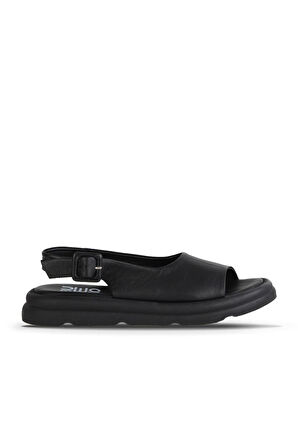 Bueno Shoes Siyah Deri Kadın Sandalet 01wy9404