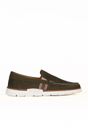 Bueno Shoes Haki Dante Deri Erkek Günlük Ayakkabı 07ma0231e197