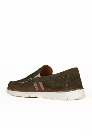 Bueno Shoes Haki Dante Deri Erkek Günlük Ayakkabı 07ma0231e197