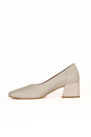 Bueno Shoes Bej Deri Kadın Topuklu Ayakkabı 33wa2441289