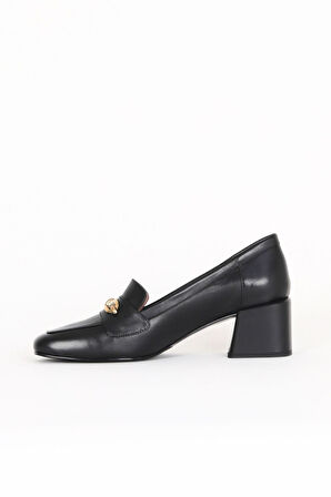 Bueno Shoes Siyah Deri Kadın Topuklu Ayakkabı 33wa7656