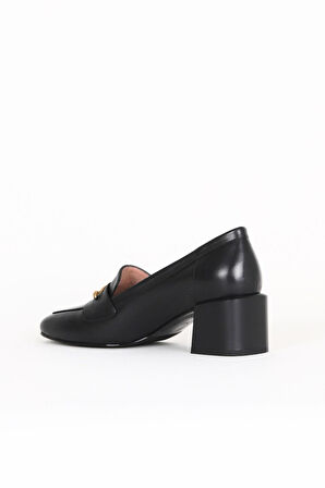 Bueno Shoes Siyah Deri Kadın Topuklu Ayakkabı 33wa7656