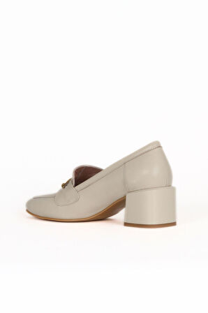 Bueno Shoes Bej Deri Kadın Topuklu Ayakkabı 33wa7656