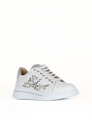 Bueno Shoes Beyaz Deri Kadın Spor Ayakkabı 33wa1501