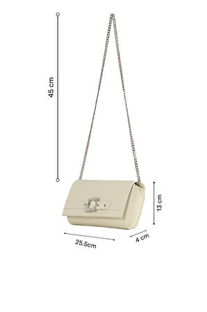 Bueno Shoes Bej Deri Kadın Deri Portföy 01wbe2610