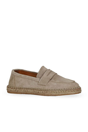 Bueno Shoes Bej Süet Erkek Espadril Ayakkabı 14mafr110