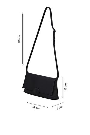 Bueno Shoes Siyah Deri Kadın Çapraz Çanta 01wbe2618