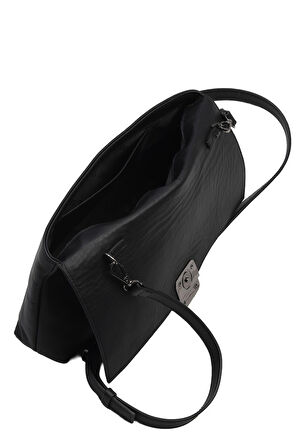 Bueno Shoes Siyah Deri Kadın Çapraz Çanta 01wbe2618