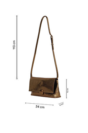 Bueno Shoes Bronz Parlak Deri Kadın Çapraz Çanta 01wbe2618