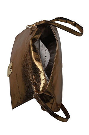 Bueno Shoes Bronz Parlak Deri Kadın Çapraz Çanta 01wbe2618