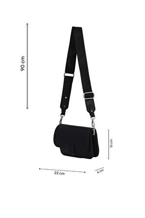 Bueno Shoes Siyah Deri Kadın Çapraz Çanta 01wbe2617