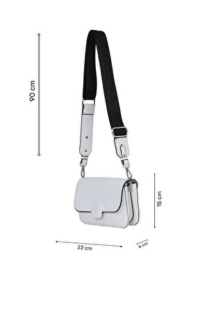 Bueno Shoes Beyaz Deri Kadın Çapraz Çanta 01wbe2617