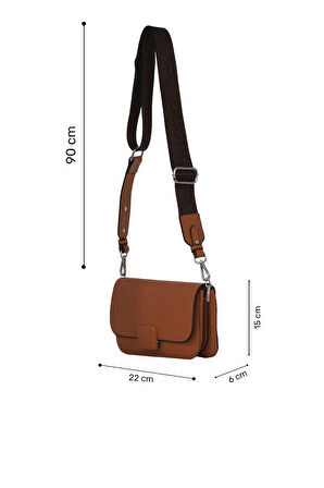 Bueno Shoes Taba Koyu Deri Kadın Çapraz Çanta 01wbe2617