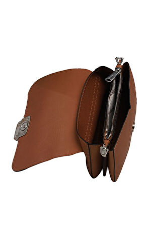 Bueno Shoes Taba Koyu Deri Kadın Çapraz Çanta 01wbe2617