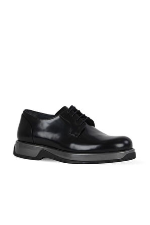Bueno Shoes Siyah Açma Deri Erkek Günlük Ayakkabı 34ma27001