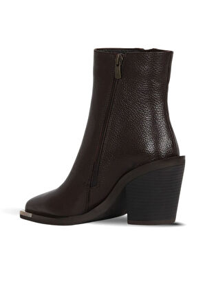 Bueno Shoes Kahverengi Flotter Deri Kadın Topuklu Bot 33wb20000