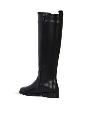 Bueno Shoes Siyah Deri Kadın Topuklu Çizme 33wc18505