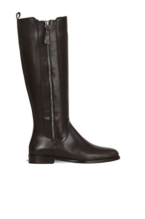 Bueno Shoes Kahverengi Deri Kadın Topuklu Çizme 33wc18505