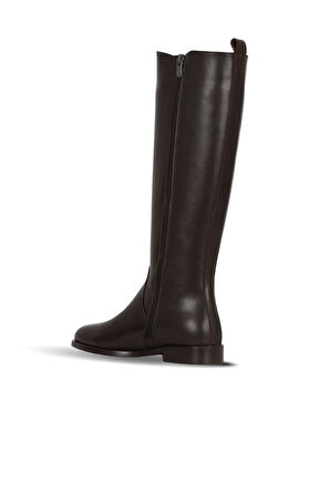 Bueno Shoes Kahverengi Deri Kadın Topuklu Çizme 33wc18505