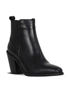 Bueno Shoes Siyah Deri Kadın Topuklu Bot 33wb9520